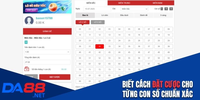 Biết cách đặt cược cho từng con số chuẩn xác